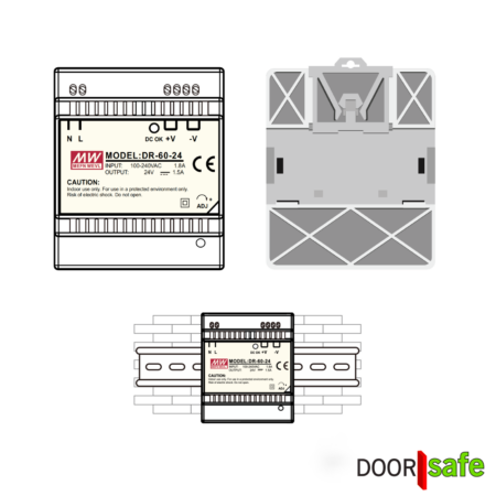 DS4973 | 24V 2.5A DC DIN-Schienenadapter