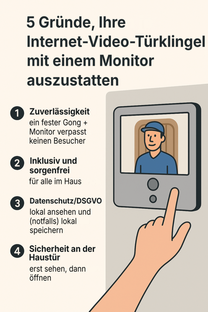 5 Gründe, Ihre Internet-Video-Türklingel mit einem Monitor auszustatten