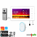 DS7569 | HD-Internet-Türklingel mit Kamera | silber oder schwarz | 7"-Touchscreen | mit WLAN-Gong | 4-Draht | 2,4/5-GHz-WLAN oder Netzwerkkabel | 32 GB