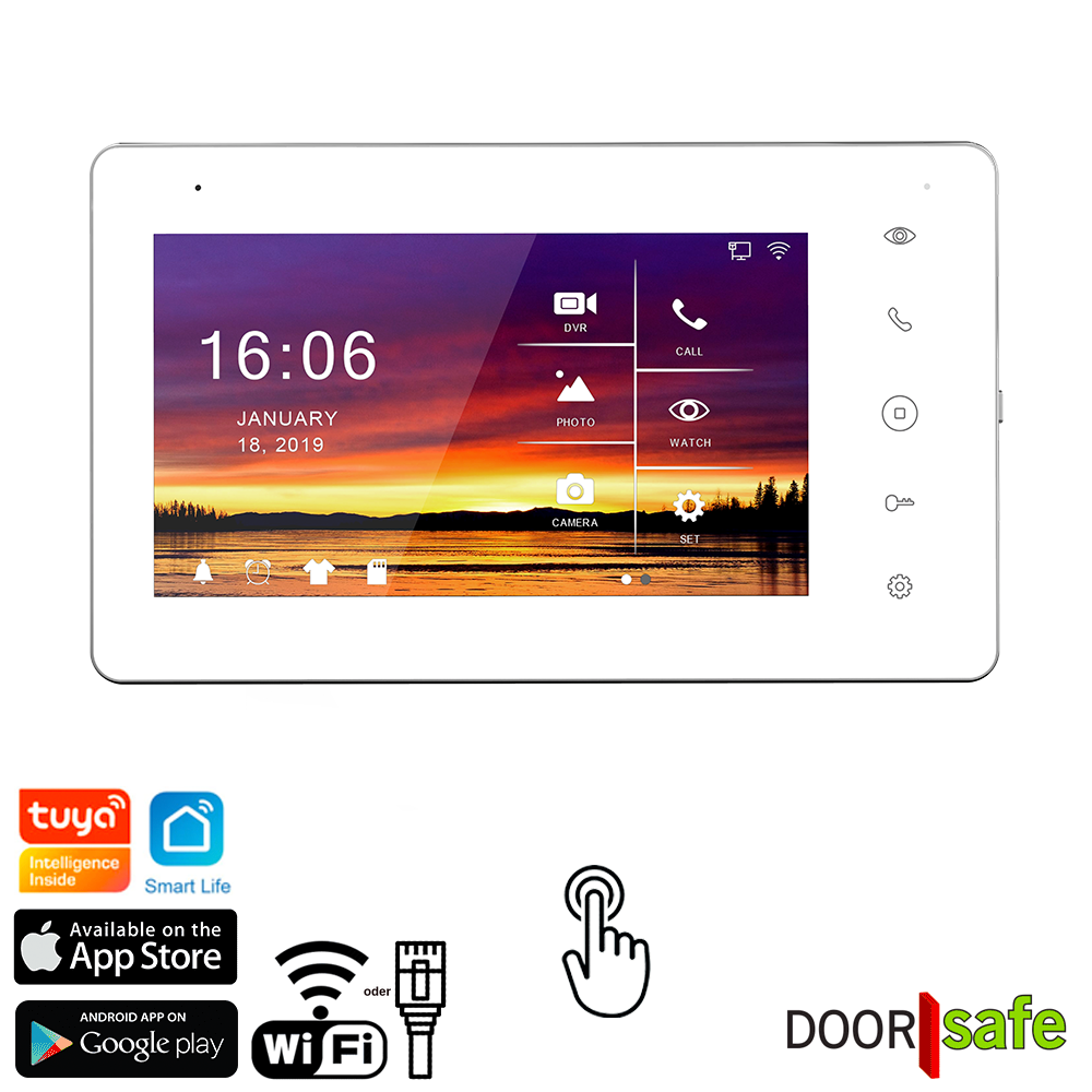 DS7596 PRO | 7" Touch Bildschirm | 2,4/5 GHz WLAN oder Netzwerkkabel | 4-draht | 32Gb
