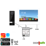 DS77028 | HD-Video-Türklingel mit Kamera | 8"-Touchscreen | mit Internet- & App-Option | schwarz | 2-Draht | BUS | 2-Dra
