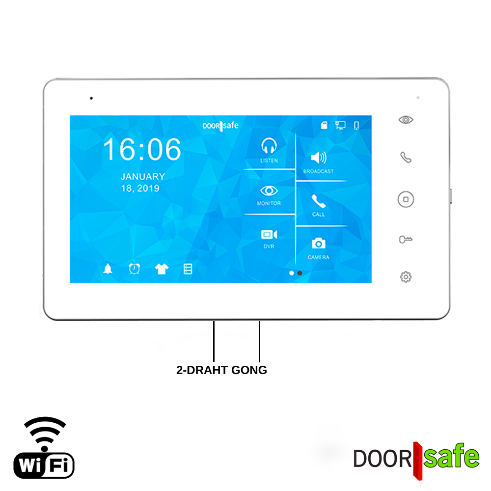 DS7796 | separater 7"-Touchscreen | 2,4/5-GHz-WLAN | BUS | 2-Draht | 32 GB