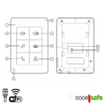 DS7897 | Gegensprech-Inneneinheit | nur Audio | Verbindung über 2,4/5-GHz-WLAN oder LAN-Netzwerkkabel mit PoE 802.3af