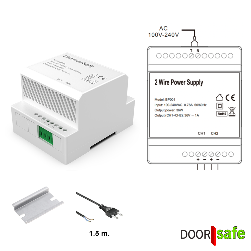 DS4973 | DIN-Schienen-Netzteil 2 × 36 V, 1 A DC, 36 W