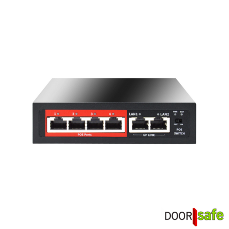DS4986 | POE-Schalter | 802.3af-PoE | 52W | 4 x POE-Anschluss | 2 x Uplink-Anschluss | für DS6670 / DS6669 / DS4988 / DS4984