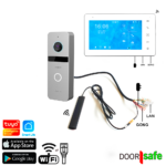 DS6667 PRO | HD-Internet-Türklingel mit Kamera | Silber oder Schwarz | 2,4/5 GHz WLAN mit Antenne oder Netzwerkkabel | mit 7"-Touchscreen | 32 GB Türklingel / 32 GB Bildschirm & NAS