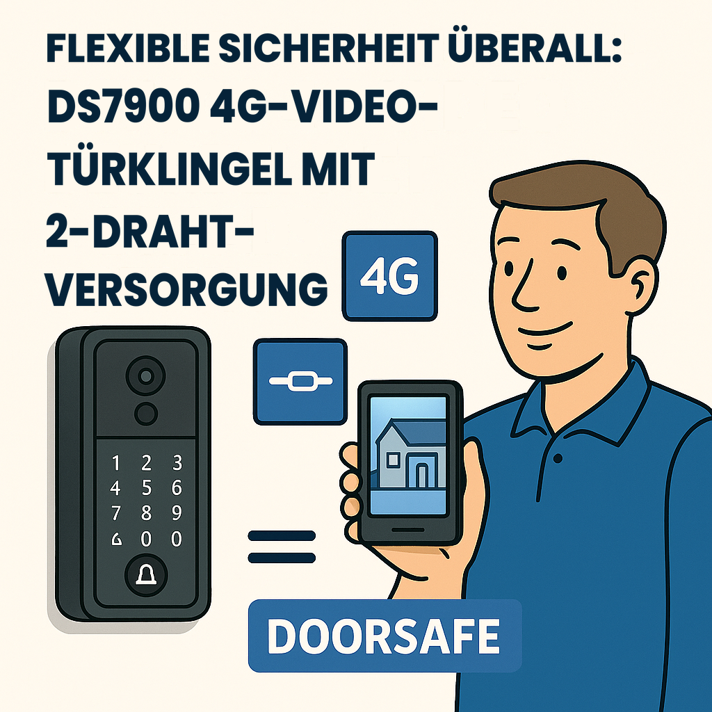 Flexible Sicherheit überall: DS7900 4G-Video-Türklingel mit 2-Draht-Versorgung