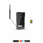 DS7900 | HD 4G Video-Türsprechanlage mit Kamera | benötigt eine Micro-SIM-Karte mit Datentarif | mit oder ohne Regenschutzdach | mit Tastenfeld & RFID MiFare-Chipleser | schwarz | 1 Taste | 32 GB