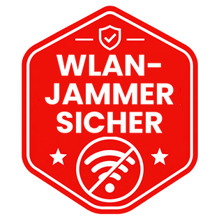 Abzeichen: WLAN-Jammer sicher